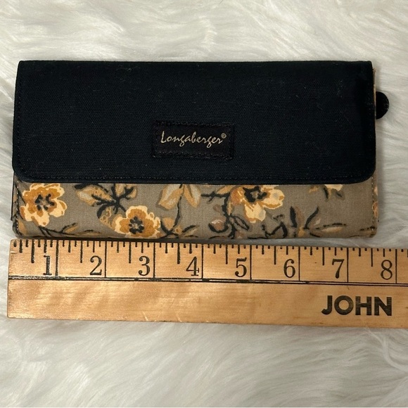 Longaberger Earth-tone Yellow Floral Wallet - Picture 9 of 11